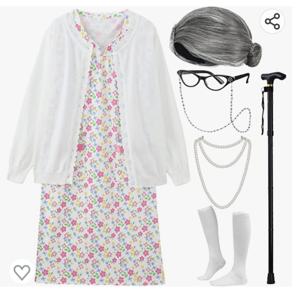 100th Day of School Little Old Lady Costume